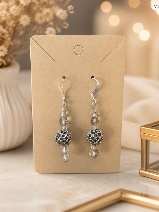 Hand Crafted Jewelry - Glass Bead Handmade Earrings NWOT